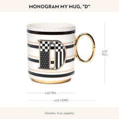 My Mug, Decorative Ceramic Coffee Mug with Handle,D