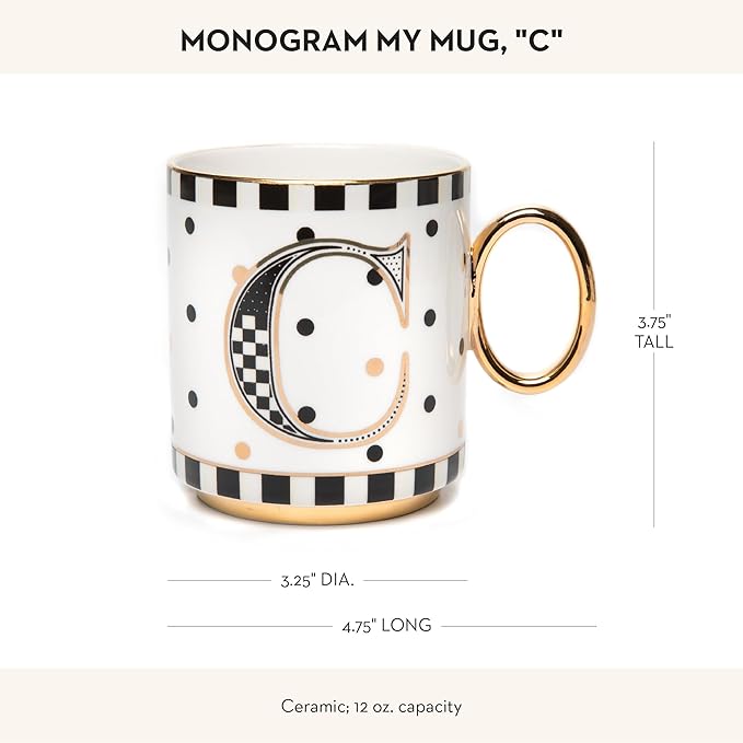My Mug, Decorative Ceramic Coffee Mug with Handle, C