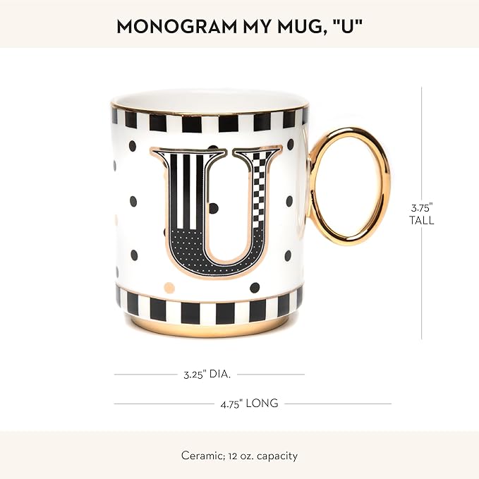 My Mug, Decorative Ceramic Coffee Mug with Handle,U